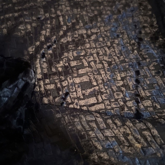 Vintage Halston Intimates Long Sleeve Velvet Mesh Dress Womens M - Picture 9 of 10